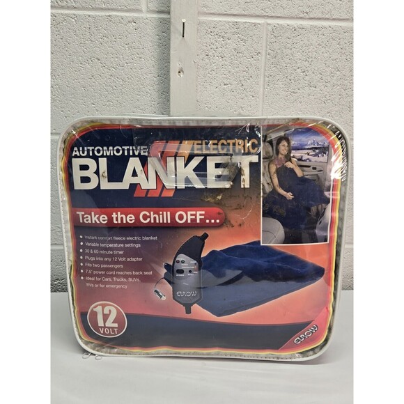 12-Volt Polar Fleece Heated Travel Blanket RoadPro - Picture 1 of 4